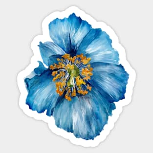 Blue Poppy Sticker